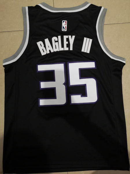 Men 35 Marvin Bagley III Jersey Black Sacramento Kings Jersey Swingman