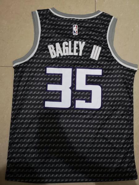 Men 35 Marvin Bagley III Jersey Special Black Sacramento Kings Jersey Swingman