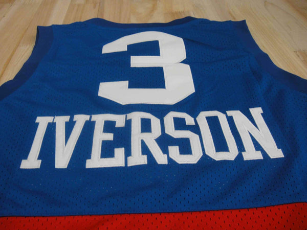 Men 3 Allen Iverson Jersey Blue&Red Philadelphia 76ers Jersey Swingman - fastssd - NBA Jersey - nRevo