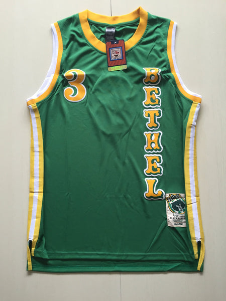 Men 3 Allen Iverson Jersey Green Bethel Highschool Jersey Fanatics - fastssd - NBA Jersey - nRevo