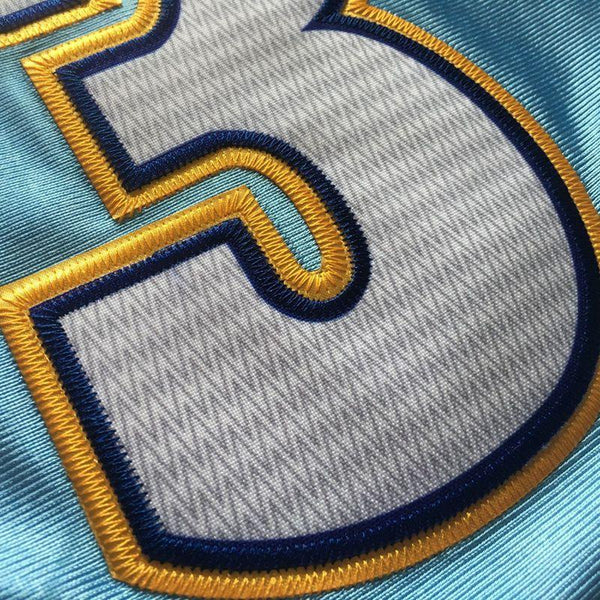 Men 3 Allen Iverson Jersey Light Blue Denver Nuggets Jersey Swingman - fastssd - NBA Jersey - nRevo