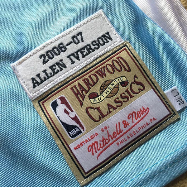 Men 3 Allen Iverson Jersey Light Blue Denver Nuggets Jersey Swingman - fastssd - NBA Jersey - nRevo