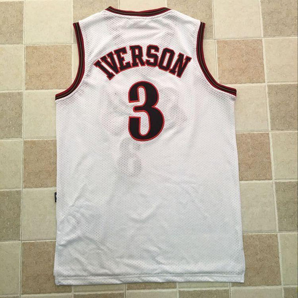 Men 3 Allen Iverson Jersey White Philadelphia 76ers Jersey Fanatics - fastssd - NBA Jersey - nRevo