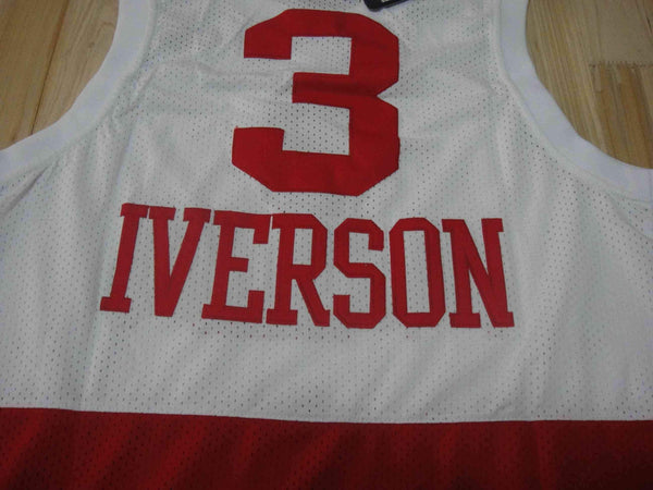 Men 3 Allen Iverson Jersey White&Red Philadelphia 76ers Jersey Swingman - fastssd - NBA Jersey - nRevo
