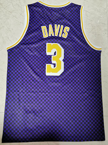 Men 3 Anthony Davis Jersey Purple Los Angeles Lakers Jersey Hardwood Classics - fastssd - NBA Jersey - nRevo