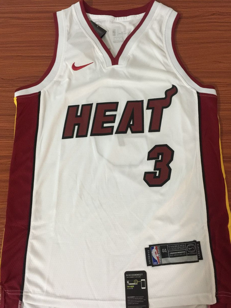 Men 3 Dwyane Wade Jersey White Miami Heat Jersey Swingman Fanatics - fastssd - NBA Jersey - nRevo