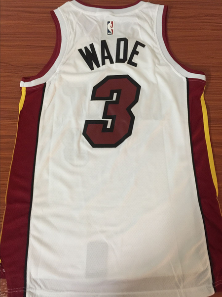 Men 3 Dwyane Wade Jersey White Miami Heat Jersey Swingman Fanatics - fastssd - NBA Jersey - nRevo