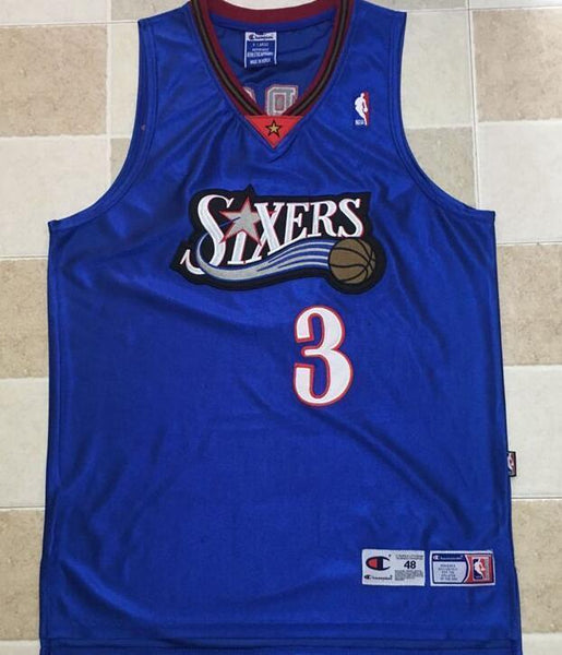 Men 3 Allen Iverson Jersey Blue Philadelphia 76ers Jersey Fanatics - fastssd - NBA Jersey - nRevo