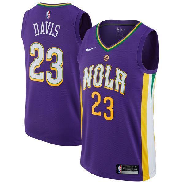 Men 23 Anthony Davis Jersey Purple New Orleans Pelicans City Edition - fastssd - NBA Jersey - nRevo