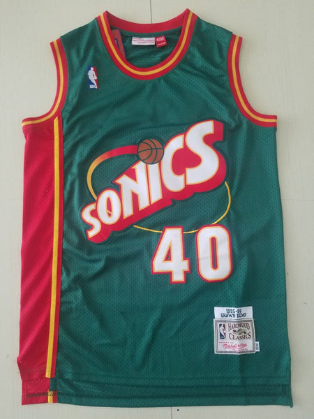 Men 40 Shawn Kemp Jersey Dark Green Seattle Supersonics Jersey Hardwood Classics - fastssd - NBA Jersey - nRevo