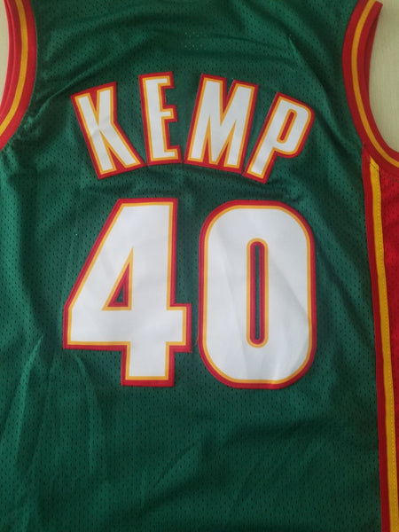 Men 40 Shawn Kemp Jersey Dark Green Seattle Supersonics Jersey Hardwood Classics - fastssd - NBA Jersey - nRevo