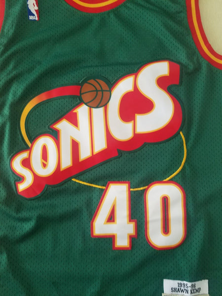 Men 40 Shawn Kemp Jersey Dark Green Seattle Supersonics Jersey Hardwood Classics - fastssd - NBA Jersey - nRevo