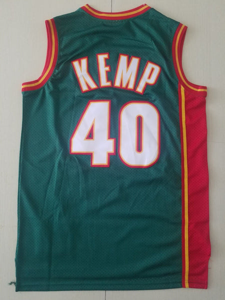 Men 40 Shawn Kemp Jersey Dark Green Seattle Supersonics Jersey Hardwood Classics - fastssd - NBA Jersey - nRevo