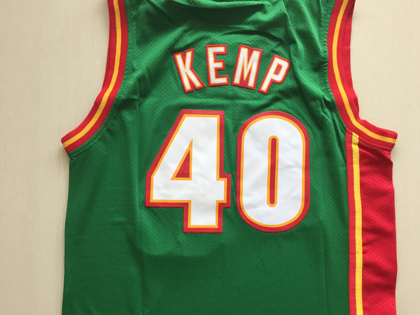 Men 40 Shawn Kemp Jersey Green Seattle Supersonics Jersey Hardwood Classics - fastssd - NBA Jersey - nRevo