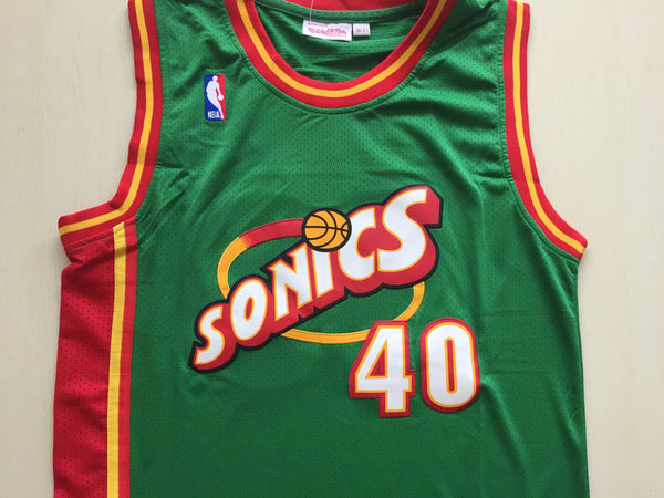 Men 40 Shawn Kemp Jersey Green Seattle Supersonics Jersey Hardwood Classics - fastssd - NBA Jersey - nRevo