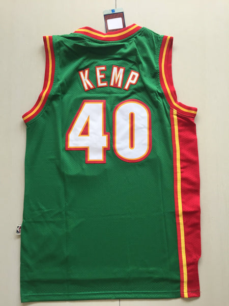 Men 40 Shawn Kemp Jersey Green Seattle Supersonics Jersey Hardwood Classics - fastssd - NBA Jersey - nRevo