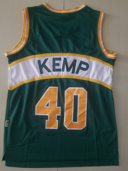 Men 40 Shawn Kemp Jersey Green Seattle Supersonics Jersey Hardwood Classics - fastssd - NBA Jersey - nRevo