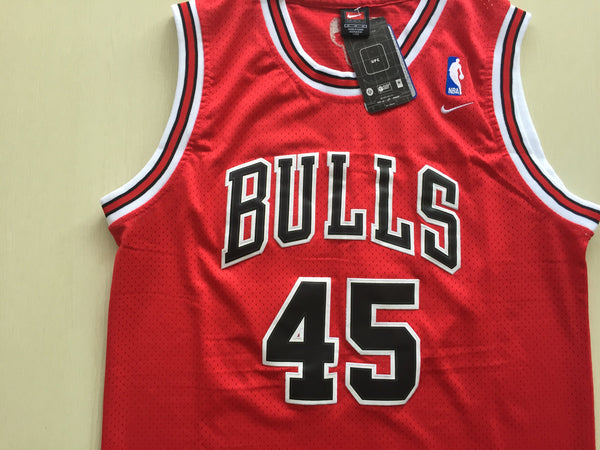 Men 45 Michael Jordan Jersey Red Chicago Bulls Jersey Swingman Fanatics - fastssd - NBA Jersey - nRevo