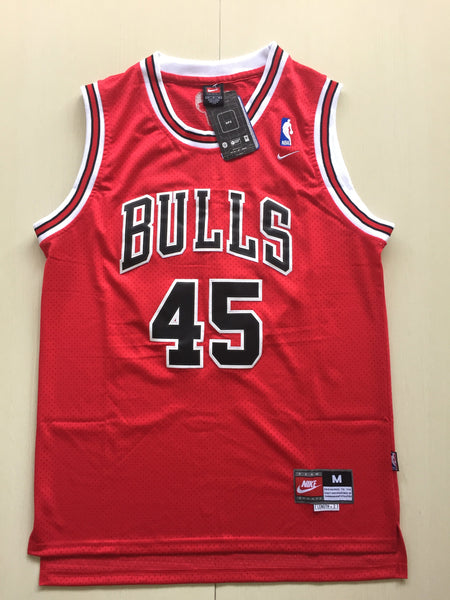 Men 45 Michael Jordan Jersey Red Chicago Bulls Jersey Swingman Fanatics - fastssd - NBA Jersey - nRevo