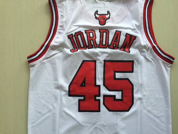 Men 45 Michael Jordan Jersey White Chicago Bulls Jersey Swingman Fanatics - fastssd - NBA Jersey - nRevo
