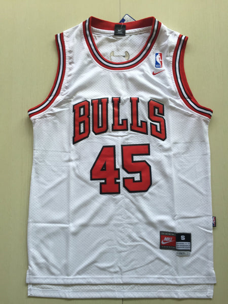 Men 45 Michael Jordan Jersey White Chicago Bulls Jersey Swingman Fanatics - fastssd - NBA Jersey - nRevo