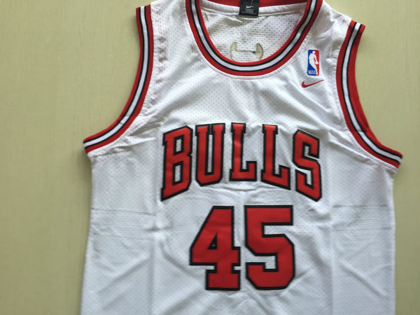 Men 45 Michael Jordan Jersey White Chicago Bulls Jersey Swingman Fanatics - fastssd - NBA Jersey - nRevo