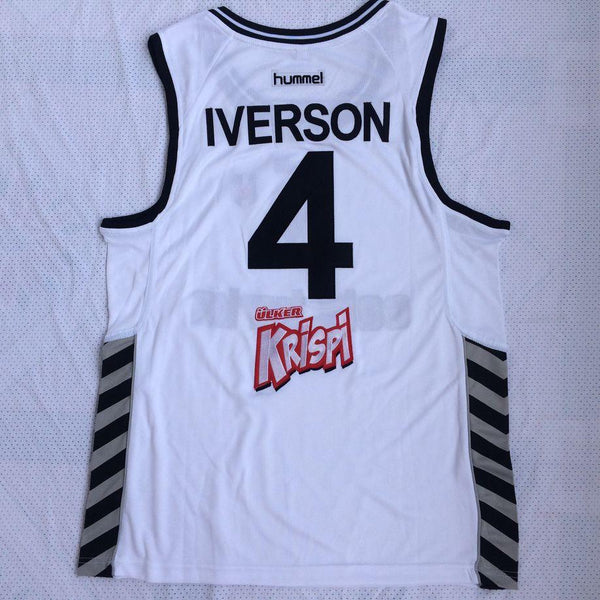 Men 4 Allen Iverson Jersey White Besiktas Cola Turka Jersey Swingman Fanatics