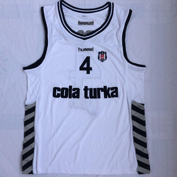 Men 4 Allen Iverson Jersey White Besiktas Cola Turka Jersey Swingman Fanatics