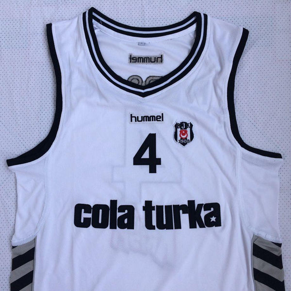 Men 4 Allen Iverson Jersey White Besiktas Cola Turka Jersey Swingman Fanatics