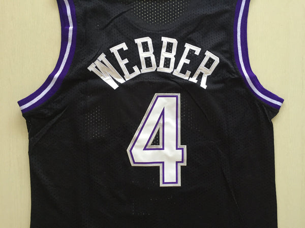 Men 4 Chris Webber Jersey Black Sacramento Kings Jersey Throwback Swingman - fastssd - NBA Jersey - nRevo