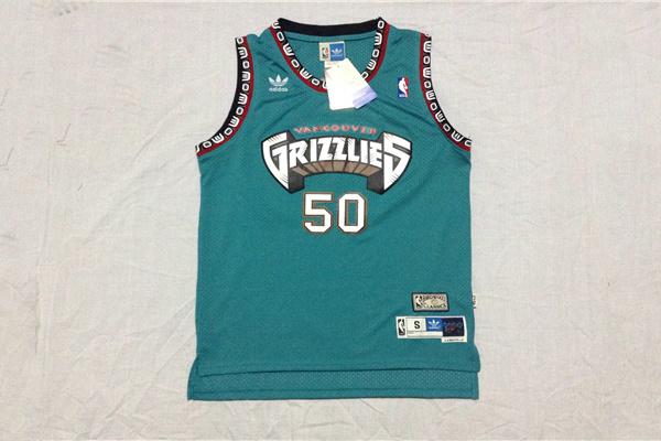 Men 50 Bryant Reeves Jersey Blue Vancouver Grizzlies Jersey Hardwood Classic