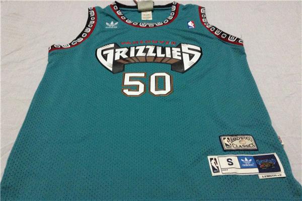 Men 50 Bryant Reeves Jersey Blue Vancouver Grizzlies Jersey Hardwood Classic