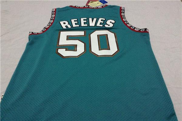 Men 50 Bryant Reeves Jersey Blue Vancouver Grizzlies Jersey Hardwood Classic