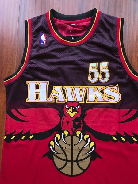 Men 55 Dikembe Mutombo Jersey Red Atlanta Hawks Throwback Swingman - fastssd - NBA Jersey - nRevo