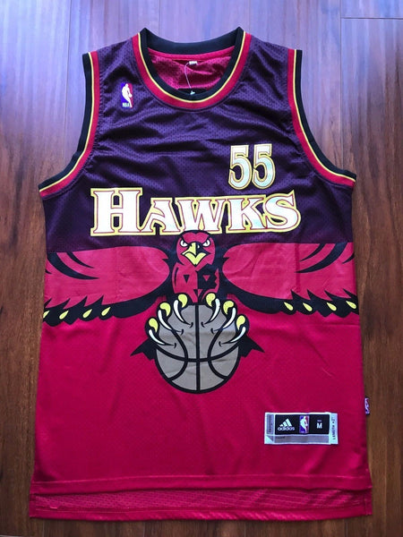 Men 55 Dikembe Mutombo Jersey Red Atlanta Hawks Throwback Swingman - fastssd - NBA Jersey - nRevo