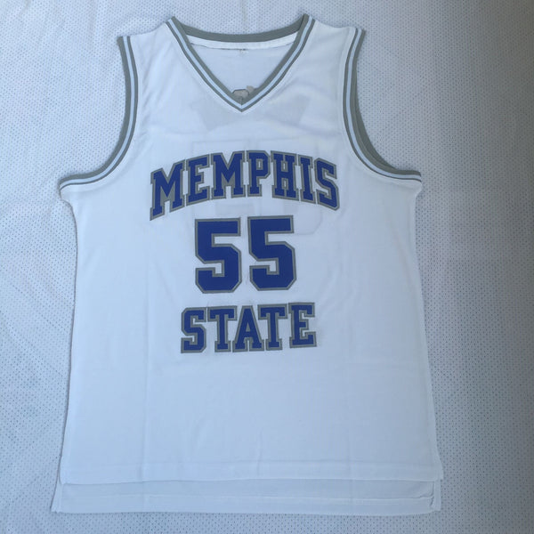 Men 55 Lorenzen Wright Jersey White Memphis Tigers Jersey Swingman Fanatics