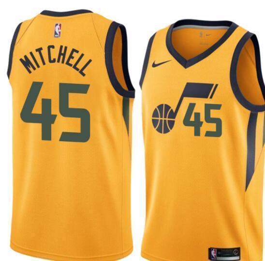 Men 45 Donovan Mitchell Jersey Yellow Utah Jazz Swingman Fanatics - fastssd - NBA Jersey - nRevo