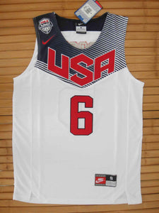 Men 6 Derrick Rose Jersey White Team USA Swingman Fanatics - fastssd - NBA Jersey - nRevo