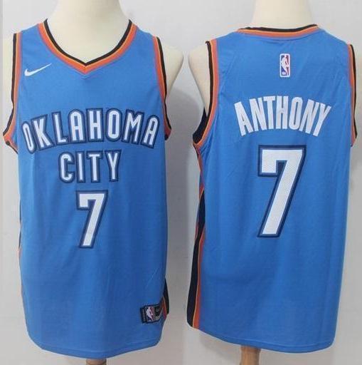 Men 7 Carmelo Anthony Jersey Blue Oklahoma City Thunder Fanatics - fastssd - NBA Jersey - nRevo