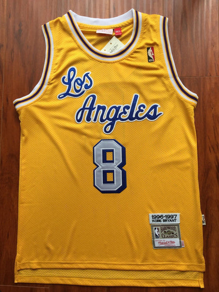 Men 8 Kobe Bryant Jersey Yellow Christmas Los Angeles Lakers Swingman Jersey - fastssd - NBA Jersey - nRevo