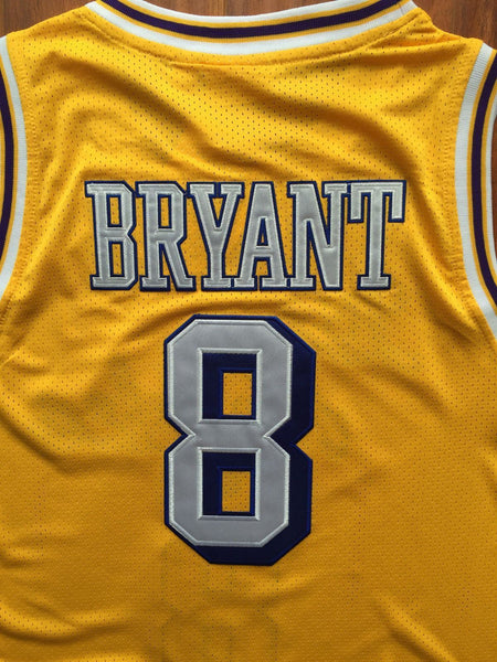 Men 8 Kobe Bryant Jersey Yellow Christmas Los Angeles Lakers Swingman Jersey - fastssd - NBA Jersey - nRevo