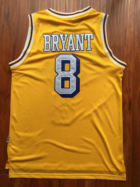 Men 8 Kobe Bryant Jersey Yellow Christmas Los Angeles Lakers Swingman Jersey - fastssd - NBA Jersey - nRevo