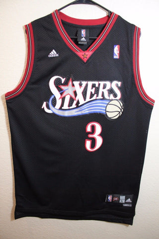 Men 3 Allen Iverson Jersey Black Philadelphia 76ers Throwback Swingman - fastssd - NBA Jersey - nRevo