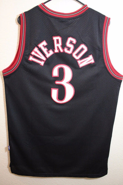 Men 3 Allen Iverson Jersey Black Philadelphia 76ers Throwback Swingman - fastssd - NBA Jersey - nRevo