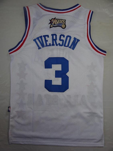 All Star Men 3 Allen Iverson Jersey White Philadelphia 76ers Jersey Fanatics - fastssd - NBA Jersey - nRevo