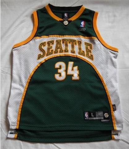 Men 34 Ray Allen Jersey Green Seattle Supersonics Jersey Swingman Fanatics