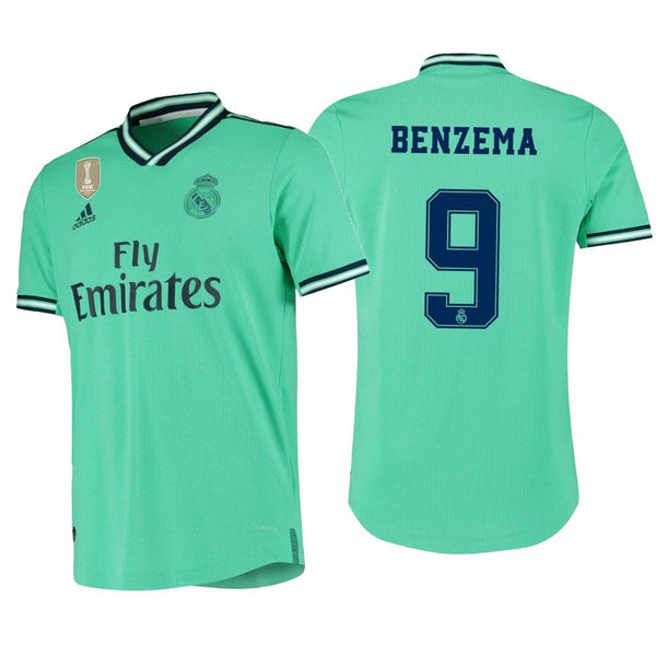 Men 09 Karim Benzema Jersey Green Away Real Madrid Jersey Laliga 2020 - fastssd - Soccer Jersey - CrazyKill