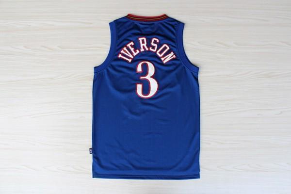 Men 3 Allen Iverson Jersey Blue Philadelphia 76ers Jersey Fanatics - fastssd - NBA Jersey - nRevo