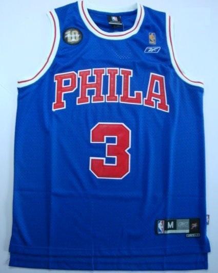 Men 3 Allen Iverson Jersey Blue Philadelphia 76ers Jersey Fanatics - fastssd - NBA Jersey - nRevo