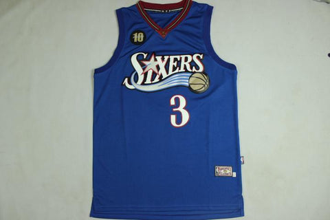 Men 3 Allen Iverson Jersey Blue Philadelphia 76ers Jersey Fanatics - fastssd - NBA Jersey - nRevo